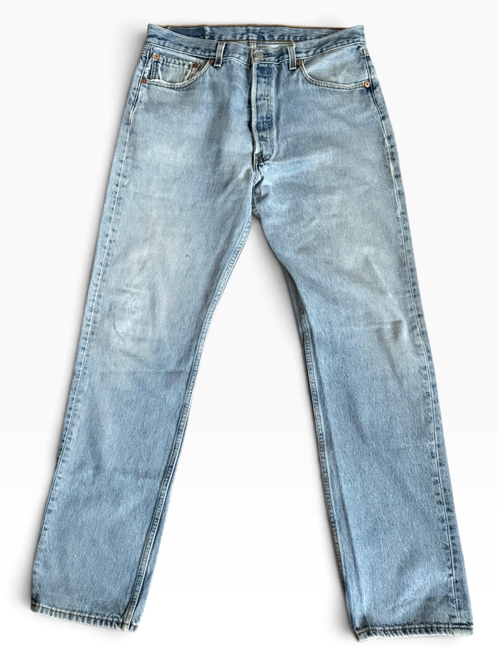 Vintage 2000 Levi's 501 Classic Straight-Leg Jeans Med Stone Wash 34 X 33 Mexico